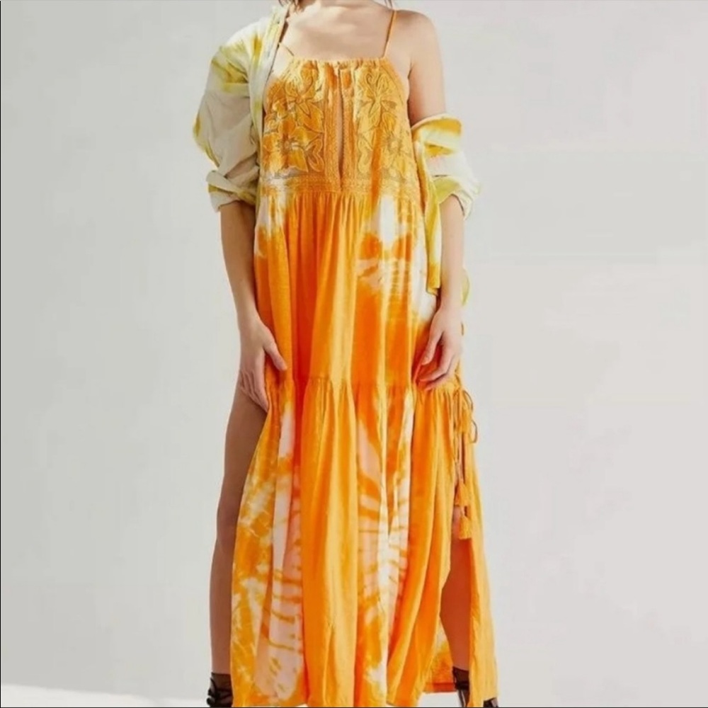 NWT Free People Bali Palm Beach Maxi Dress - L